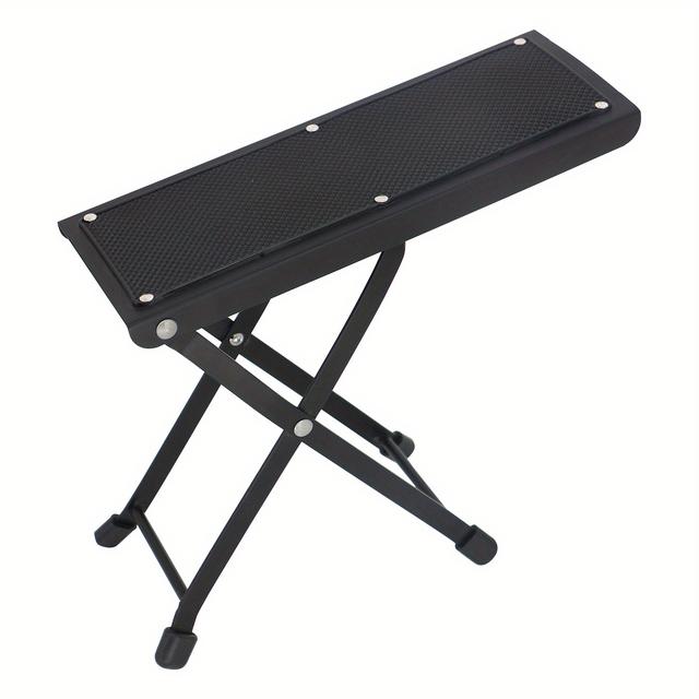 TEMU . HEBIKUO Verstellbares -Gitarren-Fußpedal, Faltbarer und Tragbarer Fußhocker für Akustik- und Klassikgitarren, Dickes Design mit Rutschfesten Gummifüßen