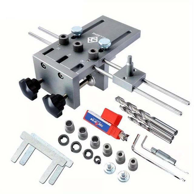 TEMU Master Your Diy Projects With Allsome's 3-in-1 Dowelling Jig Kit - & Drilling Guide Included!