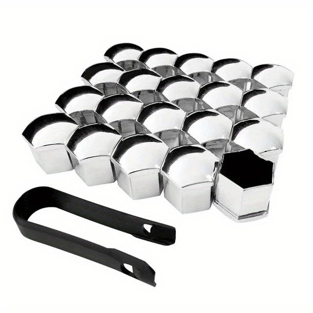 TEMU 20 Capas de Plásticas Brilhantes, Pretas e Vermelhas - Antiferrugem, Resistentes e Fáceis de Instalar - para Acessórios de Caminhão e Carro | Design de Capas de Brilhantes | Capas de Plásticas