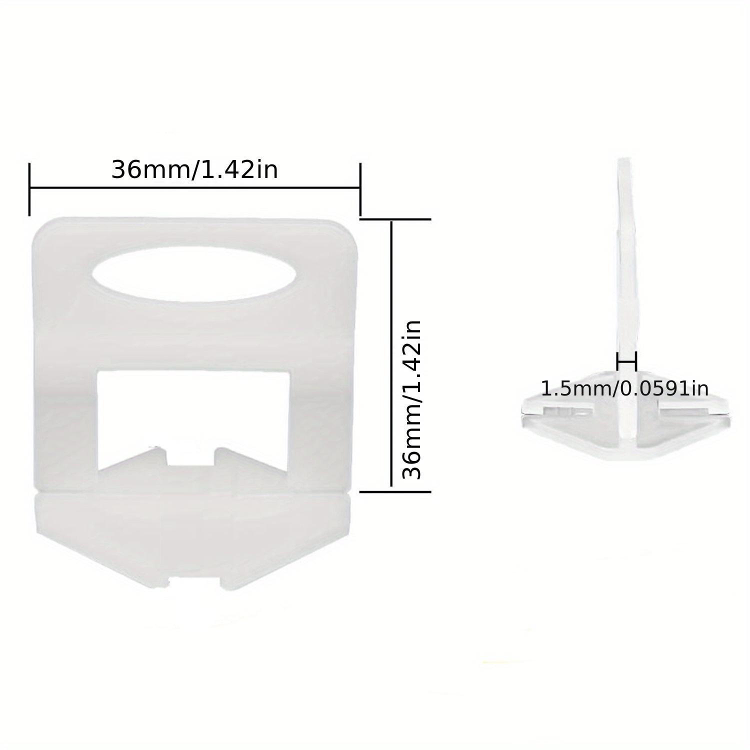 TEMU 500pcs 1.5mm 2mm 3mm Clips de nivelación de azulejos, de nivelación de azulejos DIY, de nivelación de azulejos para instalación profesional de azulejos y piedra