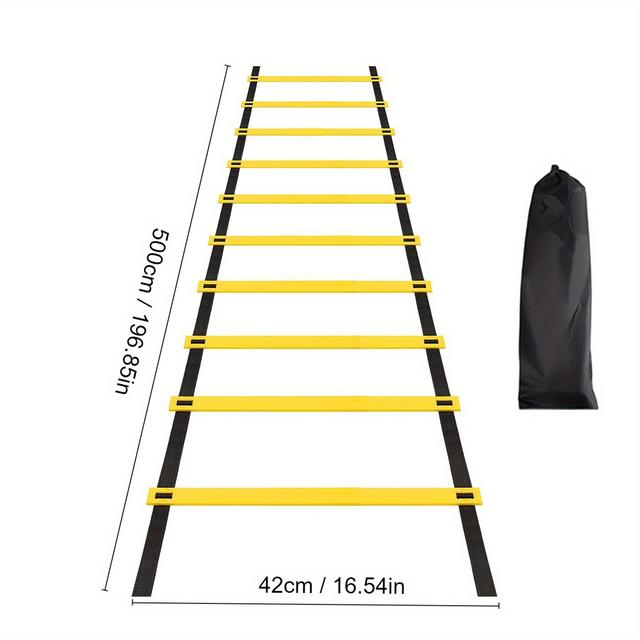 TEMU Agility Ladder With Storage Bag Speed Training Equipment With Storage Bag, Football Soccer Fitness Feet Training Training Ladder