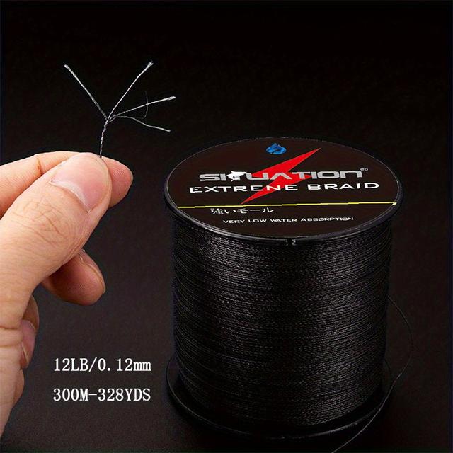 TEMU 500m-546yds 300m-328yds Smooth Long Casting Strong Fishing Line, 4-strand Pe Braided Line, With 10//40/80lb Pull, Fishing Accessories