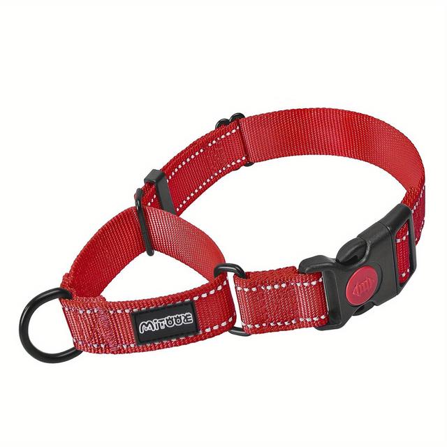 TEMU 1 collar reflectante para perro con hebilla de seguridad, 1 de ancho, adecuado para perros pequeños, medianos y grandes para entrenamiento y