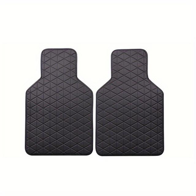 TEMU 2pcs/4pcs Car Foot Mat Waterproof Pu Leather Car Foot Mat, Of Men's And Women' Carpet Accessories Interior