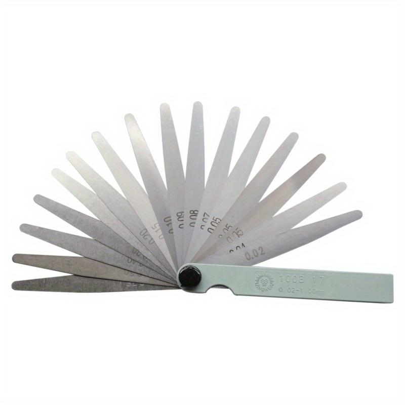 TEMU Metric Thickness Feeler Gauge -1.00mm 17 Blades Mn Steel Measuring Tool For Width