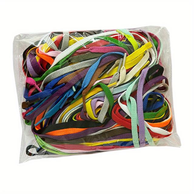 TEMU 29 Pairs Of Colorful Shoelaces For Flat Shoes, Multiple Packs For Sports Shoes, Skates, Boots (29 Colors) Color, Total 29 Pairs