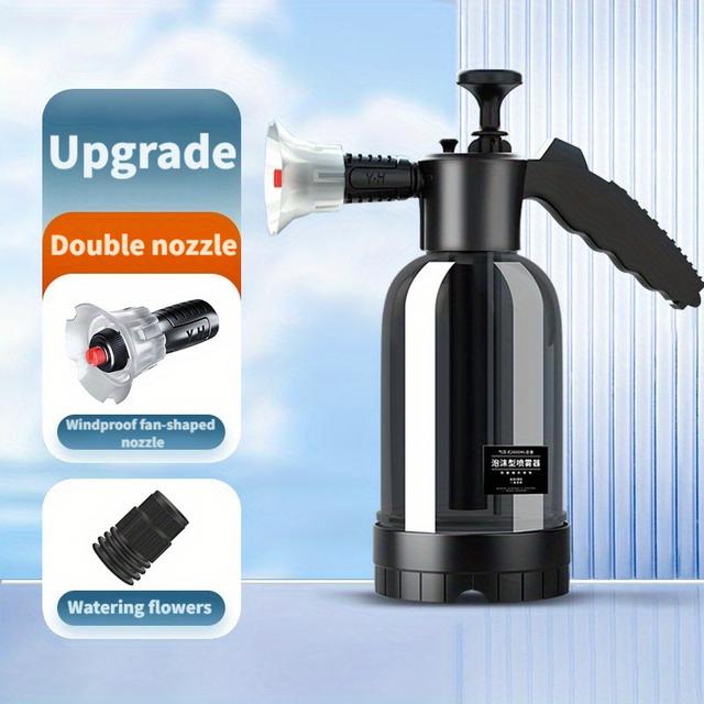 TEMU Ручний автомобільний мийник-розпилювач об'ємом 67.63 унцій, підходить для різних завдань розпилення води в автомобільній догляду та домашньому садівництві, без акумулятора