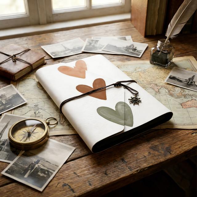 TEMU 3 Heart Patterns Retro Self-stick A5 Album 40 Pages Cozy Romantic Storage