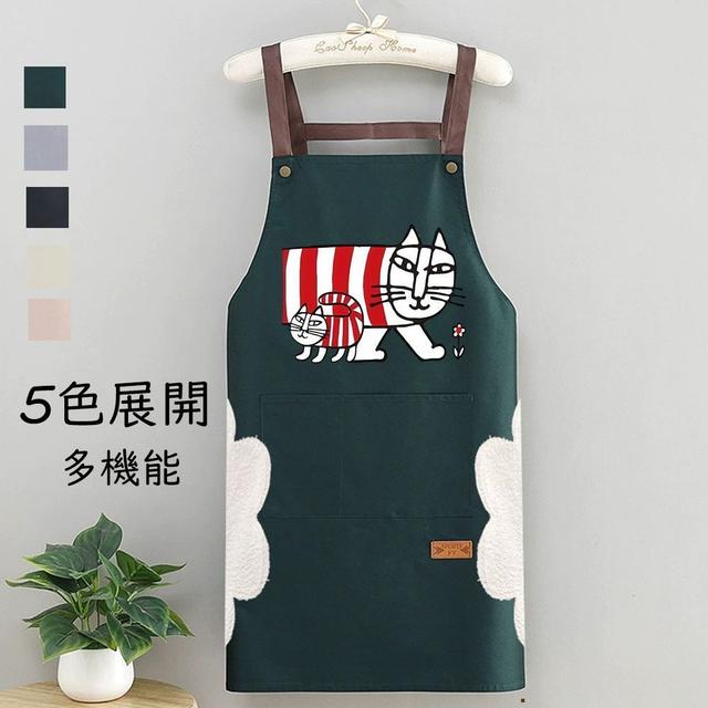 TEMU エプロン リサラーソン アニメ トップス シャツ エプロン メンズ レディース 夏服 エプロン100 おしゃれ 漫画風プリント カップル着用 大きいサイズ グッズ キャラクター 人気 プレゼント