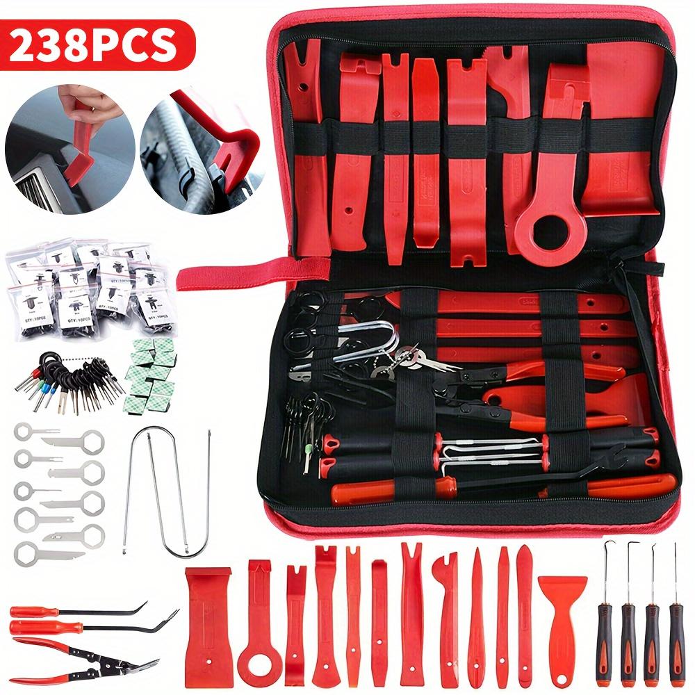 TEMU 238pcs Car Door Trim Panel Removal Pry Tool Set Molding Panel Door Dash Interior Clip Install Tool Kit