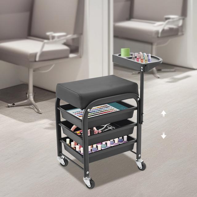 TEMU Beauty-Salon Nagel- oder Fußbadwagen Maniküre-Pediküre-Wagen Maniküre-Hocker, für Beauty-Salons, Zuhause, Wohnzimmer, für Pediküren, , Zehennagelpflege mehr