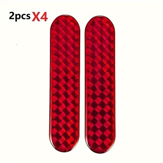 TEMU 2/4/8db autós fényvisszaverő csíkok, ajtómatrica, biztonsági jelzés, figyelmeztető szalag