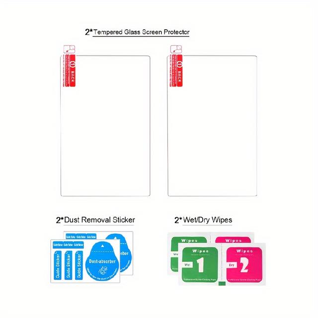 TEMU 2st HD Härdat Glas Skärmskydd för Nintendo Switch OLED, 9H Hårdhet Anti-Skrapa Klar Film