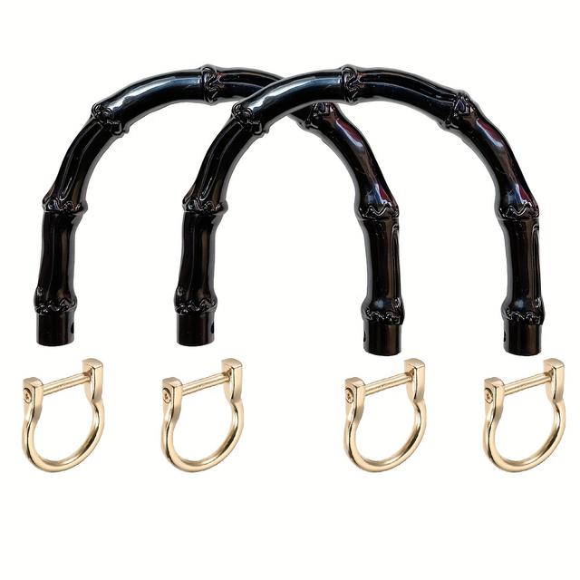 TEMU Simulations-Slub-Griff, halbrunder Slub-Handzuggriff für Koffer, Geschenkbox-Griffzubehör, Slub-Griff, DIY-Taschenzubehör, 2 Stück