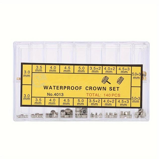 TEMU 140pcs Watch Crown Kit, Watch Watch Parts Replacement Accessory Watch Repair Watchmaker Professional Tool