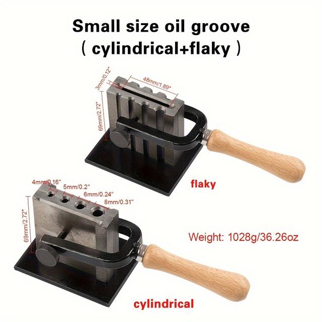 TEMU Hobbyworker Reversible Iron Jewelry Mold, Oil Casting Chisel For Sheet Bar Golden Silvery, Durable Metalworking Tool For Jewelry Making