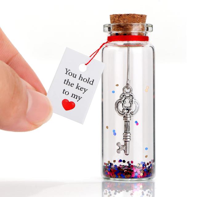 TEMU Love Mini Glass Bottle, Valentine's Day Gift For Her And Him - Birthday Gift For Her I Love You Gift For Wife And Husband Valentine's Day Gift For Boyfriend Or Girlfriend The