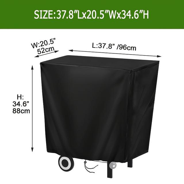 TEMU 1pc Outdoor Grill Cover For Designs E02gr010, For & William Gas Grill And Griddle Combo, Uv Resistant Fabric With Silvery Coating, Size:37.8".5"wx34.6"h