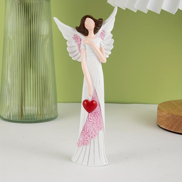 TEMU New Style Home Decor For Balcony, Living Room, And Bedroom Featuring A European Light Luxury Minimalist Artistic Garden Angel Figurine Made Of Resin