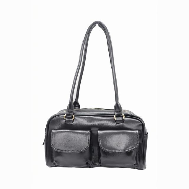 TEMU Vintage Hübsche Schultertasche, Y2K Kunstleder Unterarmtasche, Trendige Mehrfachtaschen-Handtasche Für Frauen