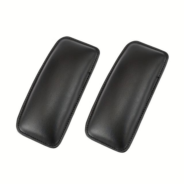 TEMU Car Knee Cushion Pads (2-pack), Pu Leather Ergonomic Console Knee Support Pillow, Universal Fit Leg Rest Side Cushion For Vehicle Center Console Side, Interior Accessories