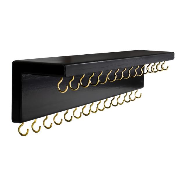 TEMU Organizador de Joyería de Pared de Madera de Pino Rústica con 30 Ganchos, Diseñado para Guardar Collares y Cosméticos, para Sujetar Collares y Pulseras, Organizadores de Joyería