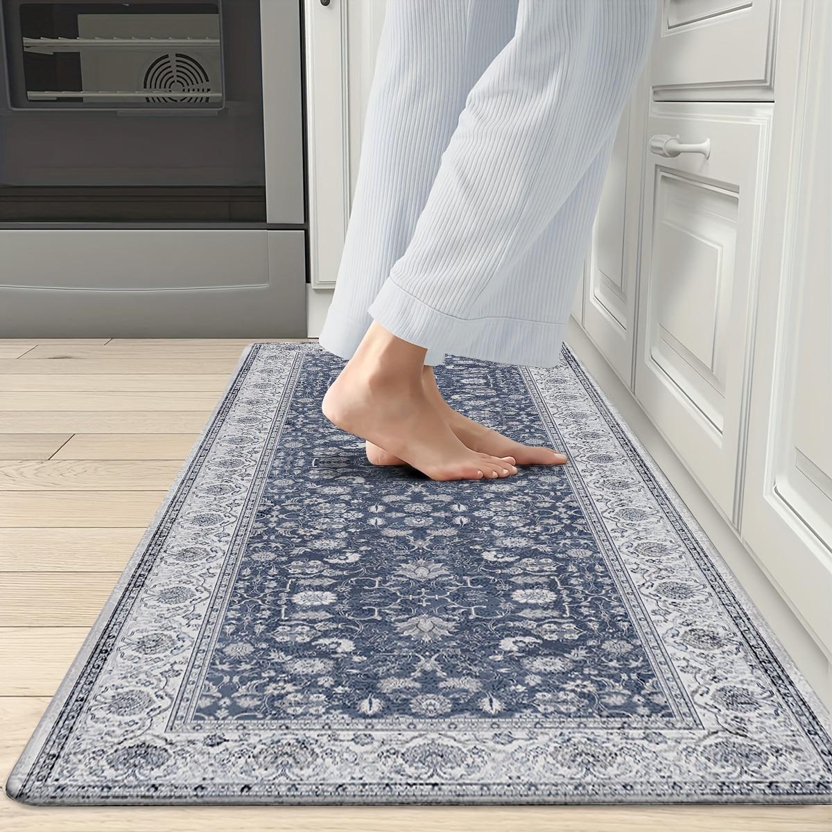 TEMU Stramonium Kitchen Rug Sets 1/2pcs Non Slip Kitchen Mats For Floor Cushioned Bathroom Mat And Mats Standing Mat Runner For Kitchen, Home Office, Sink, Laundry, Bathroom