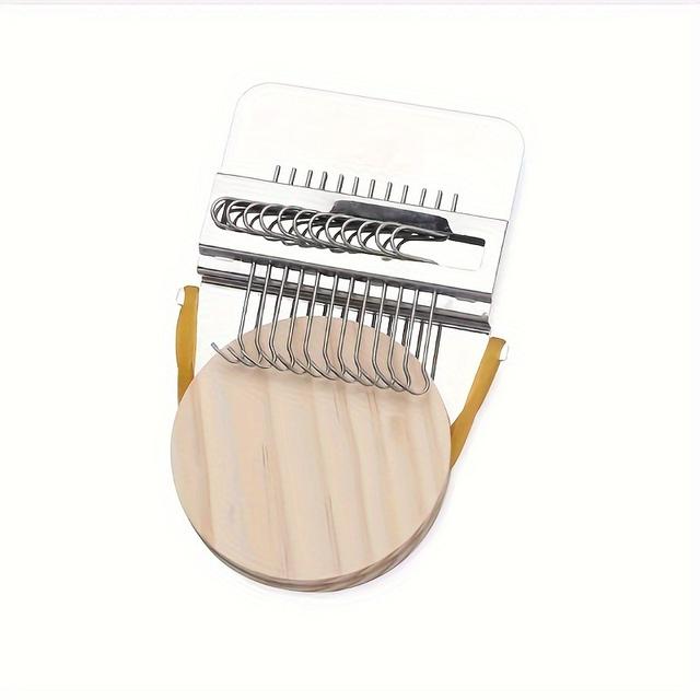 TEMU Ein kleines Webstuhl Speedweve Typ Webwerkzeug aus Holz, Spaß beim Stopfen von Kleidung mit Metall-DIY-Textilwerkzeugen, Stopfmaschine zum Stopfen von Jeans und Kleidung.