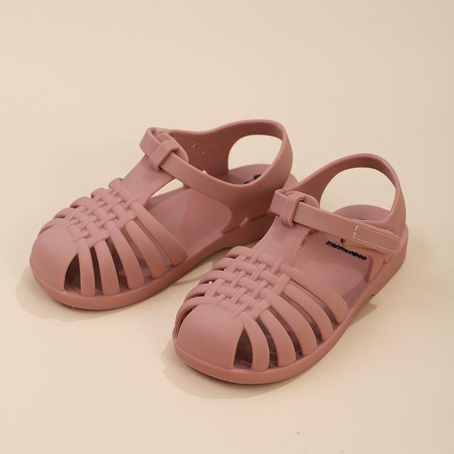 TEMU Girls Jelly Sandals With Assorted Colors, , Solid Color Footwear