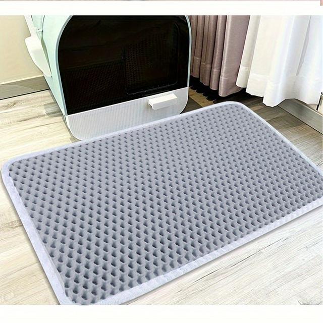 TEMU Rectangle Cat Litter Mat, Cat Litter Box Mat, Foot Pad, Cat Litter Anti-tracking Mat, Cat Scratching Board Mat