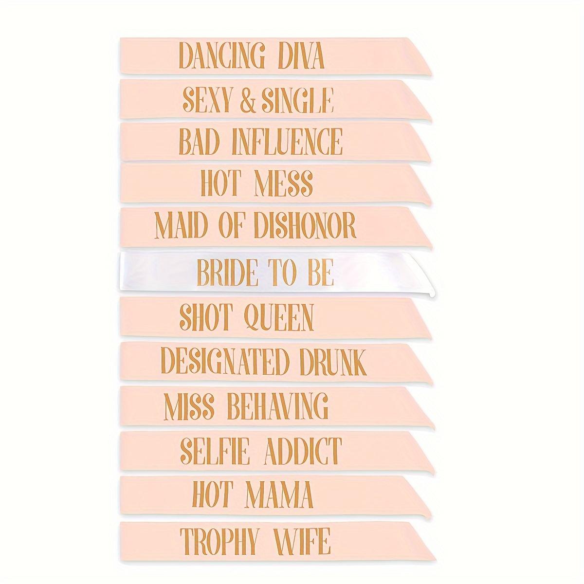 TEMU 12pcs/set, Bachelorette Sash To Be Sash Bachelorette Sashes For The - Wedding&bachelorette Party Favors
