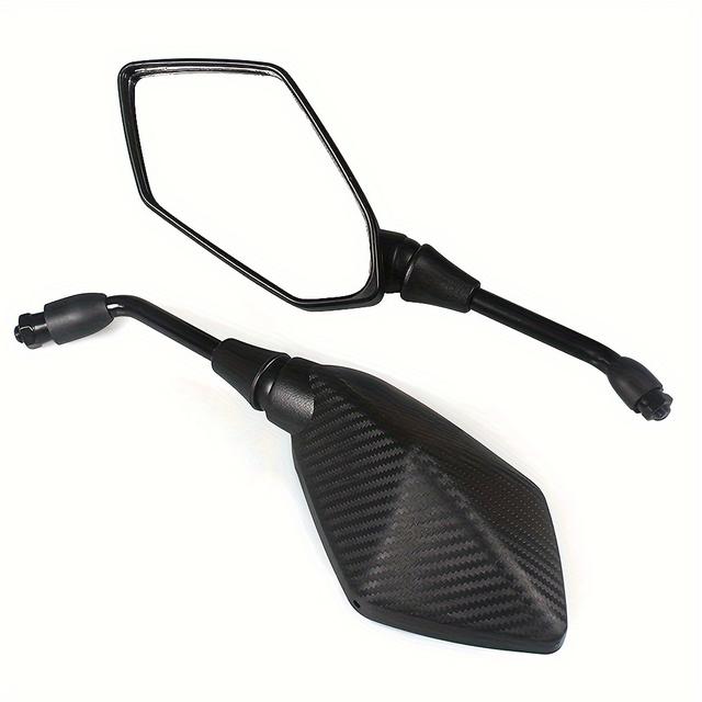 TEMU Hd Wide-view Motorcycle Rearview Mirrors, 10mm Screw Hole - Street Bikes, Atvs & Scooters