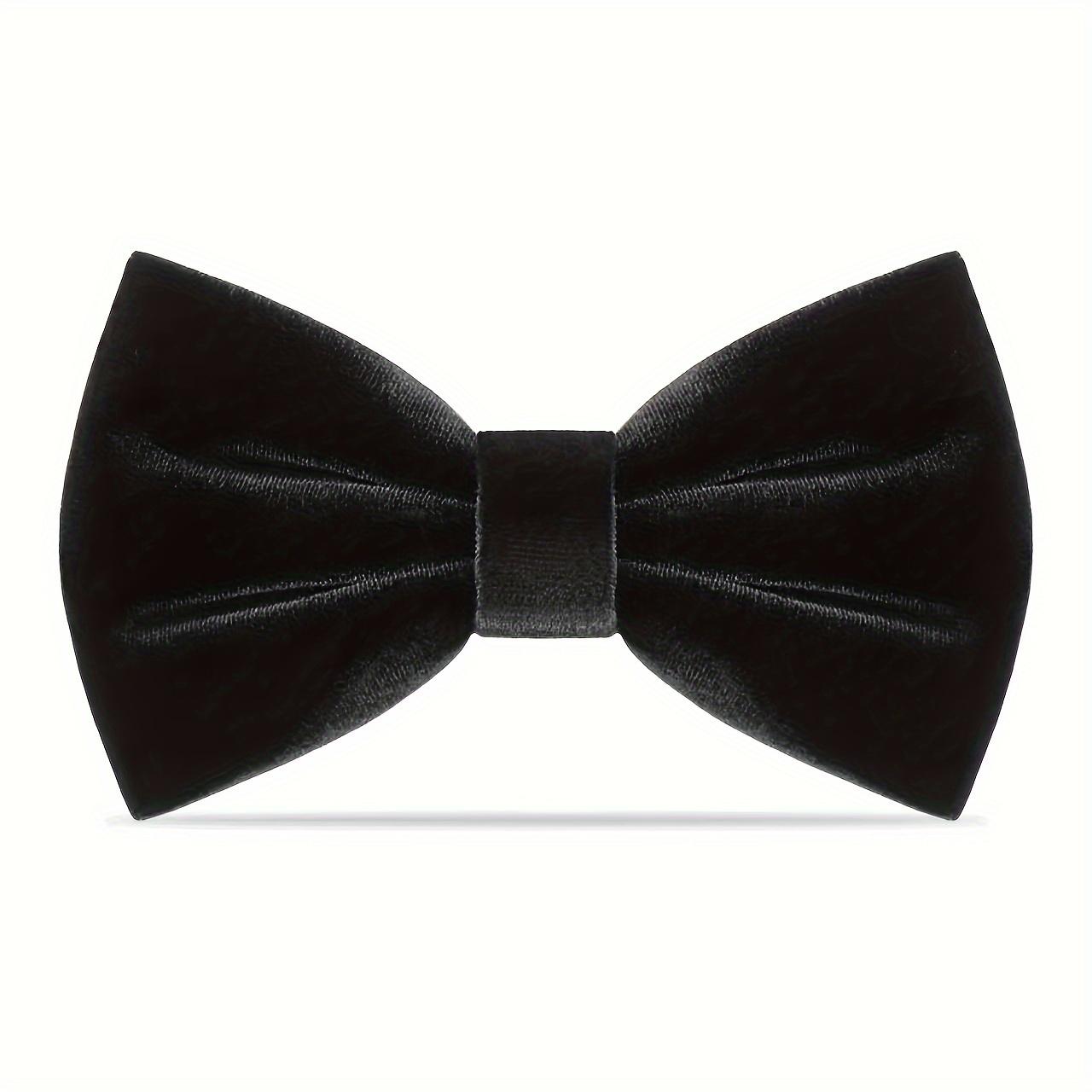 TEMU Luxury Velvet Bow Tie For Men - Adjustable Black Satin Bow Tie For Weddings, Parties, Formal Events - & Comfortable Luxury Accessory