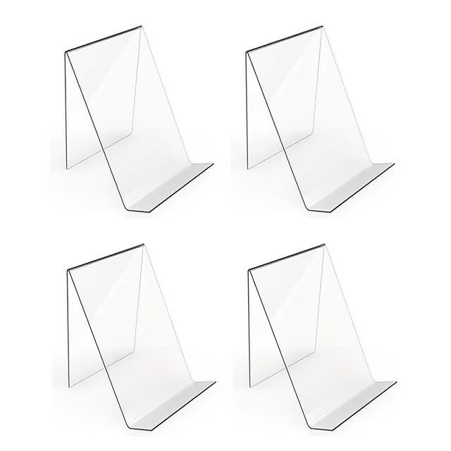 TEMU Acrylic Display Stand For Books, Albums & More - Clear Easel Holder For Comics, Magazines, Cds - Home Decor