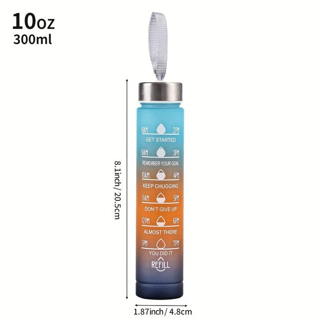 TEMU Gradient Color Water Bottle Featuring A Straw And Lanyard, High Capacity Plastic Sports Drinkware, Convenient Drinking Cups, Summer Beverage Containers, Kitchen Essentials