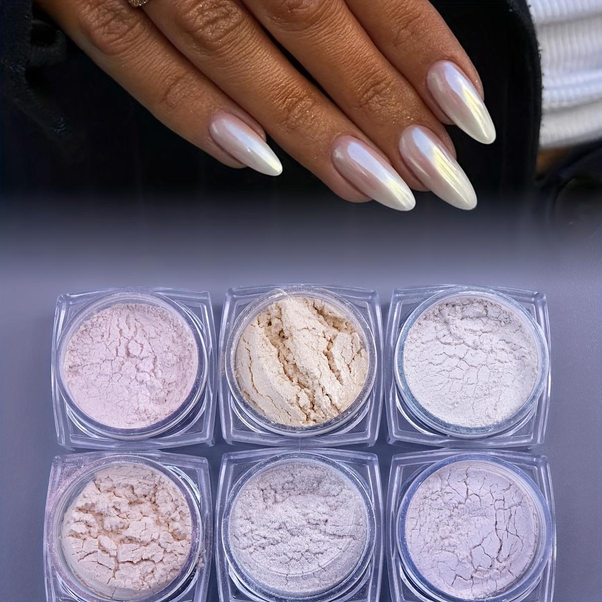 TEMU A Set Of 6 Boxes Of Magical Mirror Powder With Shimmering Aurora Effects, Easy To Apply, Fine Texture, Perfect For Music Festivals And Vacation Nail Art Additions