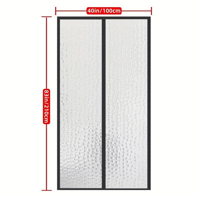 TEMU 1set Magnetic Thermal Insulated Door Curtain Magnet Patio Door Cover Auto Closer Fits Doors In In Summer For Air Conditioner Heater Room Home Kitchen