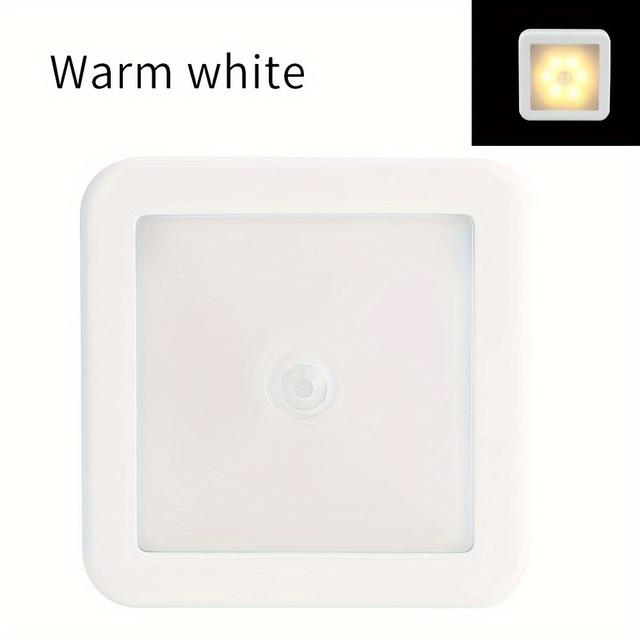 TEMU 1pc 6led Sensor Night Light, Led Wall Lamp, Closet Cabinet Stair Wireless For Ladder Bedroom Staircase Indoor Decoration Light Eid Mubarak