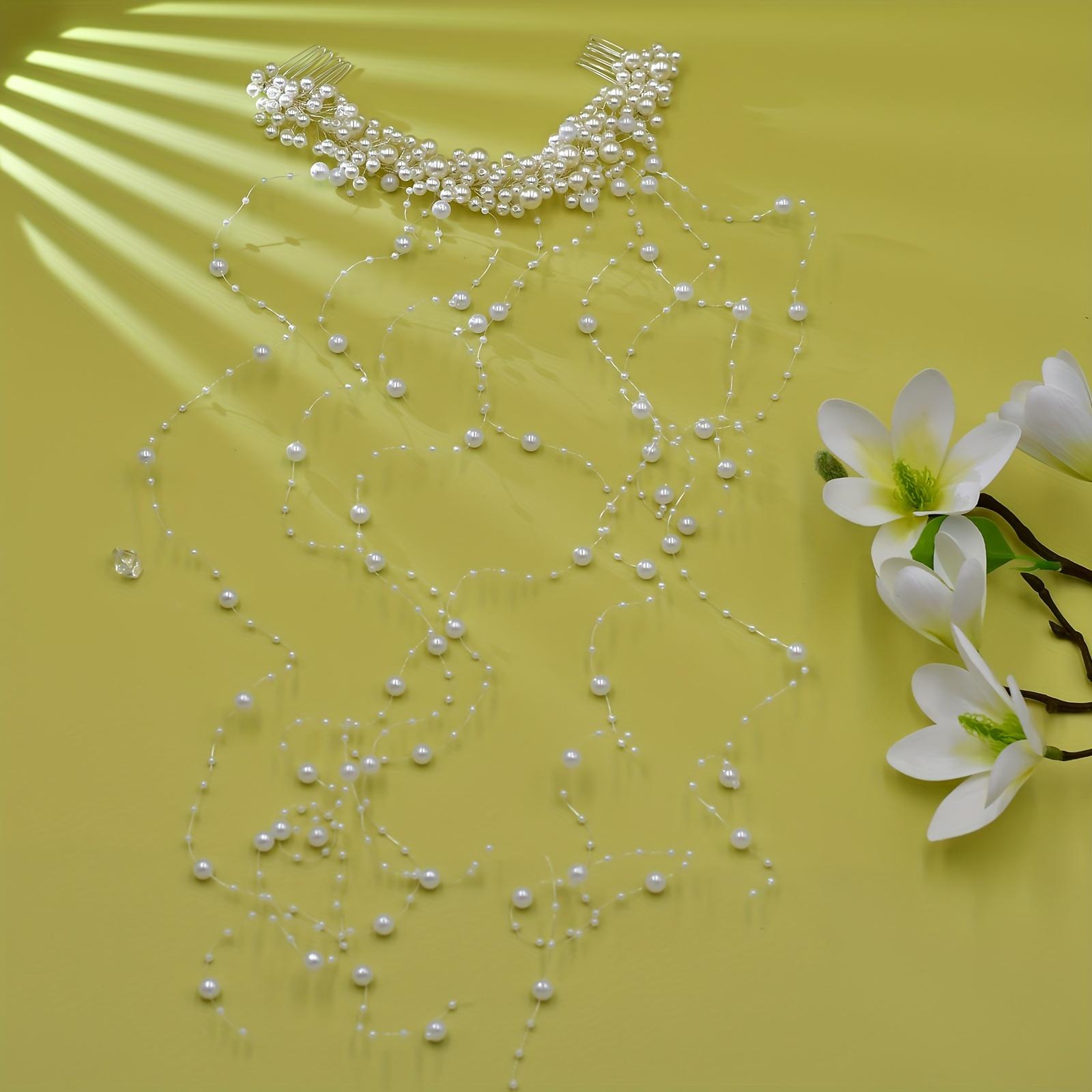 TEMU Wedding Korean Hair Comb, Simple Tassel Woven Hair Strap, Beautiful Wedding Headpiece