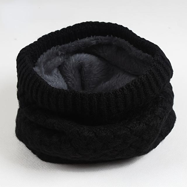 TEMU Winter Unisex Verdickter Fleece Halskraag für Erwachsene, Vielseitiger Einfarbiger Schal für Studenten