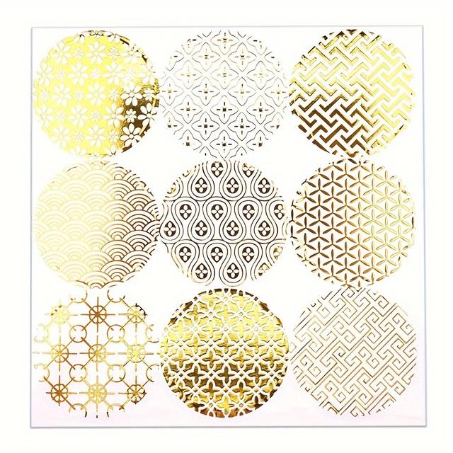 TEMU 90pcs Round Metallic Stickers, Envelope Seals, Gift Warping Labels Stickers, Wedding Invitations Seal Sticker Eid Mubarak