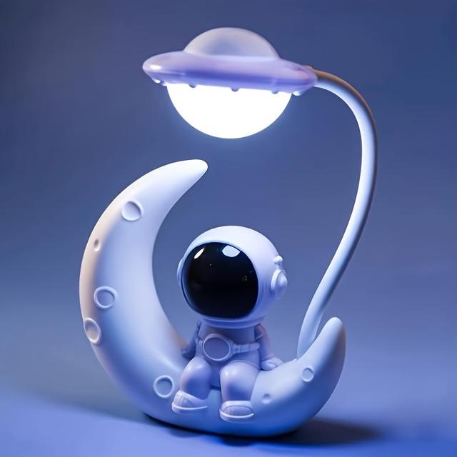 TEMU Noche de Astronauta con Lámpara de Noche LED - Lámpara de Cama de Voltaje Adecuada para Decoración de Habitación y Regalos de Navidad