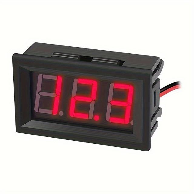 TEMU 1/5pcs Digital Voltage Display 0.56" Two-wire 3v-30v Led Voltmeter Display Voltage Tester Meter Red/blue/green