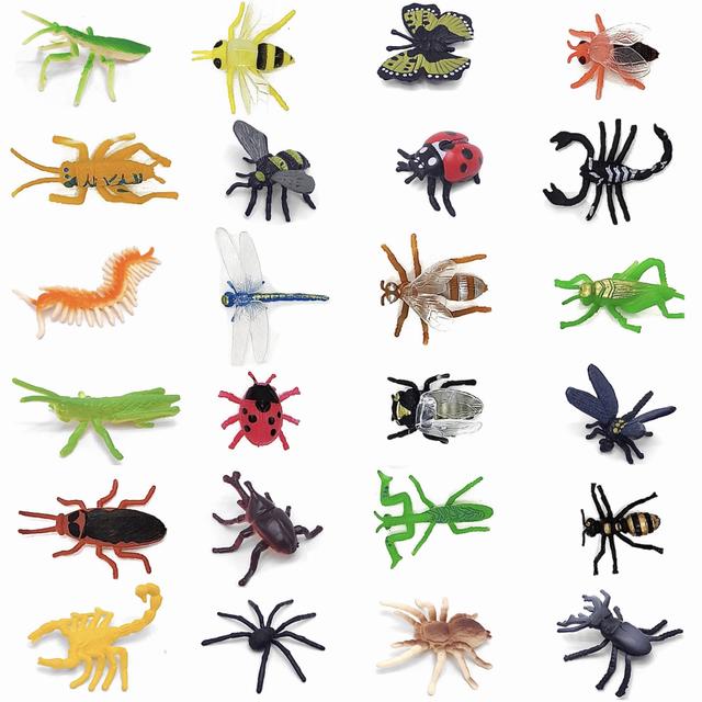 TEMU 24pcs Simulation Small Insect Children's Toys Insect Models Mini Insects Ladybug Ornaments Children's Festival Gifts Party Gifts