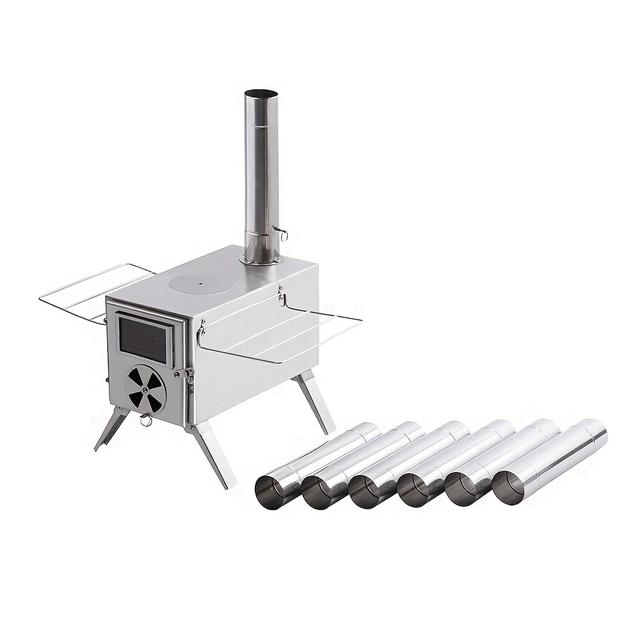 TEMU Portable Wood 304 Stainless Steel Pipes For , Hiking, , Backpacking Trips.6feet Pipes Included (silvery)