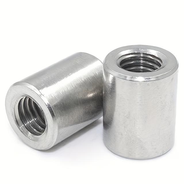 TEMU 304 Stainless Steel Round Coupling Nuts - M6, M8, M10 Sizes | , Polished Finish | Durable &
