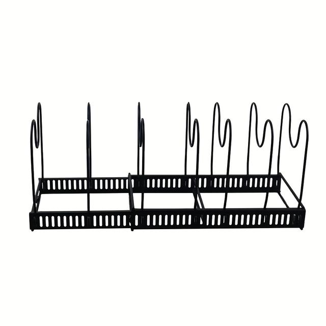 TEMU Porta pentole e padelle espandibile, supporto per coperchi di pentole e padelle, porta pentole e padelle per dispensa con scomparti regolabili, accessori da cucina
