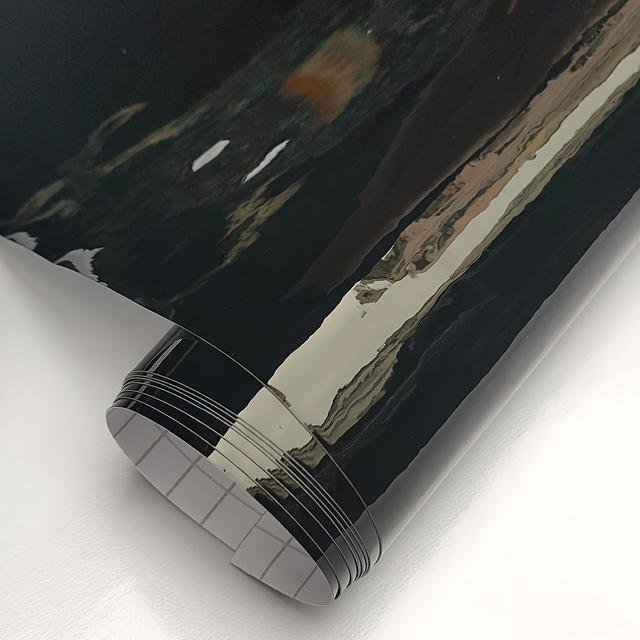 TEMU Black Glossy Car Vinyl Wrapping Foil In Sizes 10//40/50cm By 152cm, Suitable For Laptops, Phones, And Motorcycle Decoration.