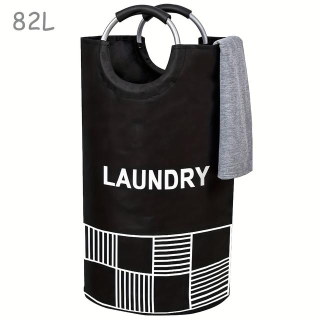 TEMU Oversized Laundry Container, Laundry Hamper, Laundry Bag Featuring Cushioned Grips, Sturdy Clothes Hamper, Collapsible For Convenient Storage, Laundry Baskets