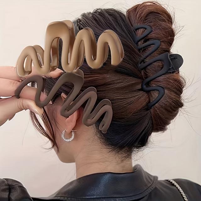 TEMU 3 Stücke Mattierte Haarspange, Große Rutschfeste Clip, Tägliche Elegante Süße Haar-Accessoires Kopfschmuck Für Mädchen